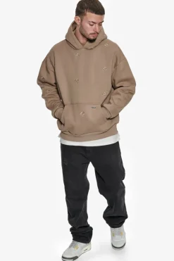 Hoodie<Dropsize Heavy Oversize Allover Embo Hoodie Silver Mink