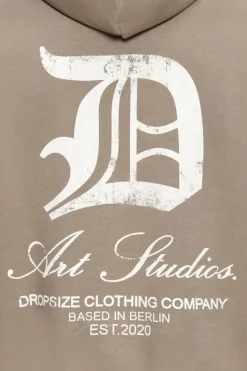Hoodie<Dropsize Heavy Oversize Art Studios Hoodie Simply Taupe