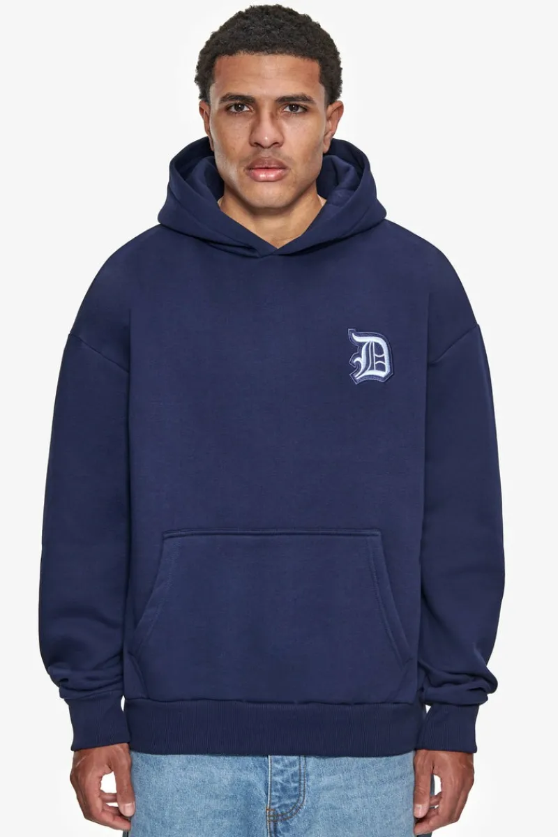 Hoodie<Dropsize Heavy Oversize Backlogo Hoodie Black Iris / Baby Blue
