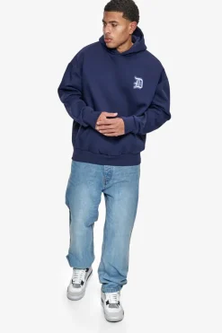 Hoodie<Dropsize Heavy Oversize Backlogo Hoodie Black Iris / Baby Blue