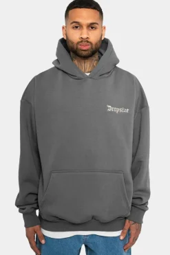Hoodie<Dropsize Heavy Oversize Backprint Hoodie Grey