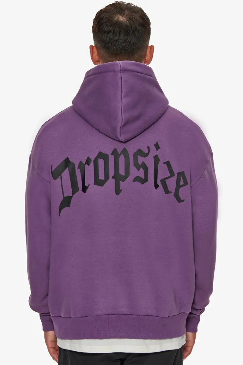 Hoodie<Dropsize Heavy Oversize Backprint Hoodie Washed Purple