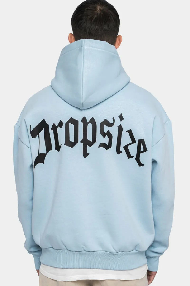 Hoodie<Dropsize Heavy Oversize Backprint Hoodie Baby Blue