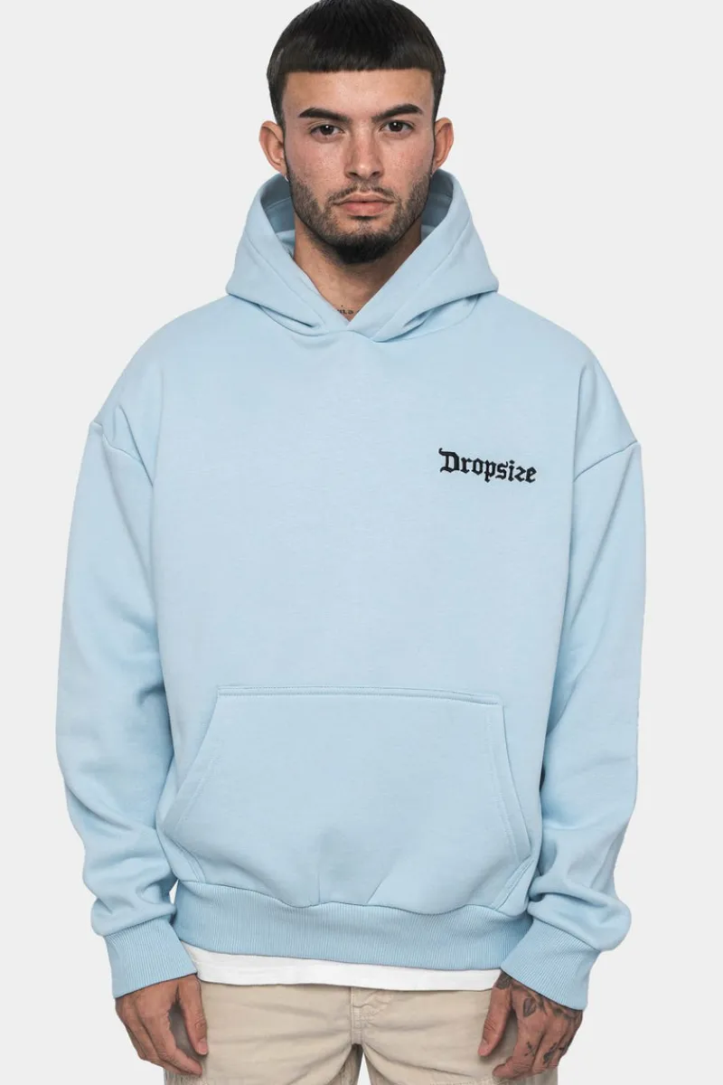 Hoodie<Dropsize Heavy Oversize Backprint Hoodie Baby Blue