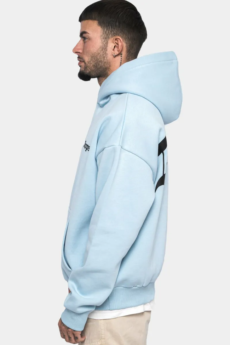 Hoodie<Dropsize Heavy Oversize Backprint Hoodie Baby Blue