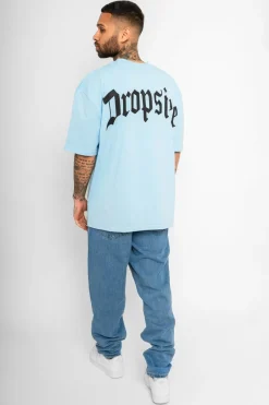 T-Shirt<Dropsize Heavy Oversize Backprint T-Shirt Baby Blue