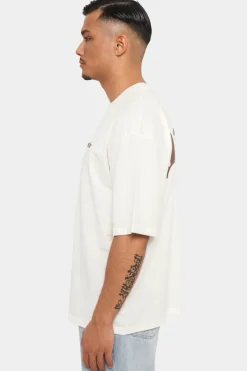 T-Shirt<Dropsize Heavy Oversize Backprint T-Shirt Cream/Brown