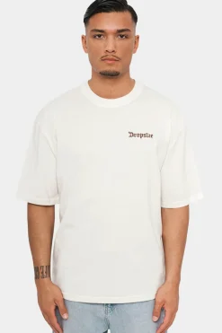 T-Shirt<Dropsize Heavy Oversize Backprint T-Shirt Cream/Brown