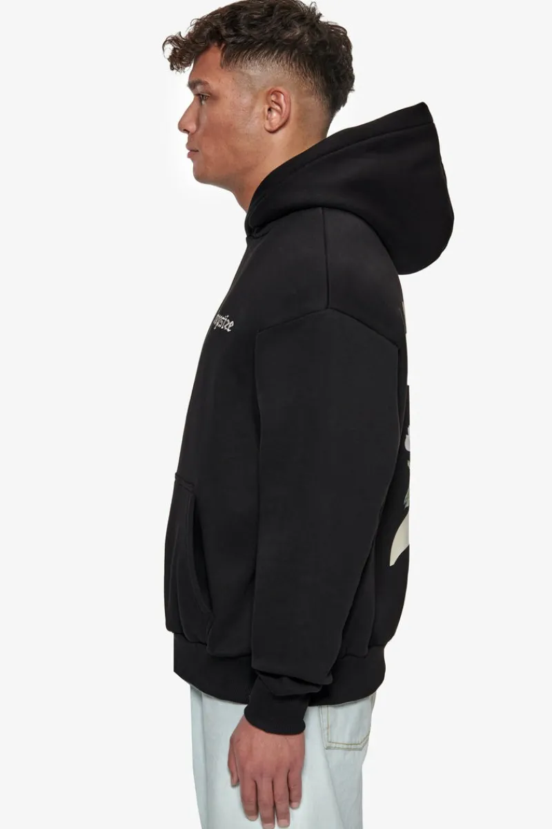 Hoodie<Dropsize Heavy Oversize Bird & Roses Hoodie Black