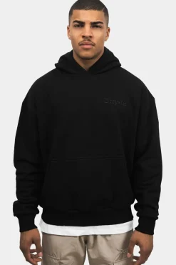 Hoodie<Dropsize Heavy Oversize Blue Moon Design Hoodie Black
