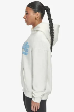 Frauen<Dropsize Heavy Oversize Blue Puffer Print Hoodie Cream White