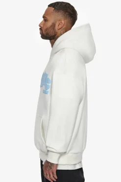 Hoodie<Dropsize Heavy Oversize Blue Puffer Print Hoodie Cream White