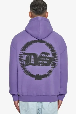 Hoodie<Dropsize Heavy Oversize Blurred Logo Hoodie Washed Purple