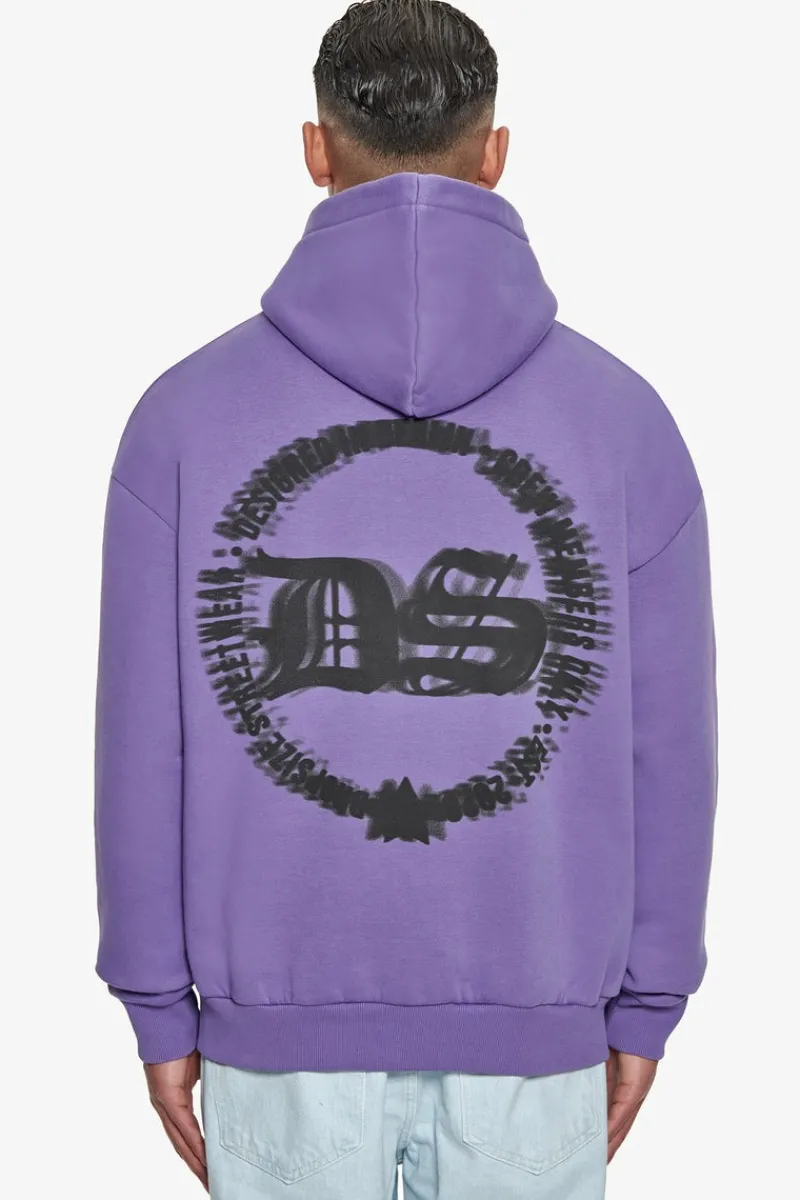 Hoodie<Dropsize Heavy Oversize Blurred Logo Hoodie Washed Purple