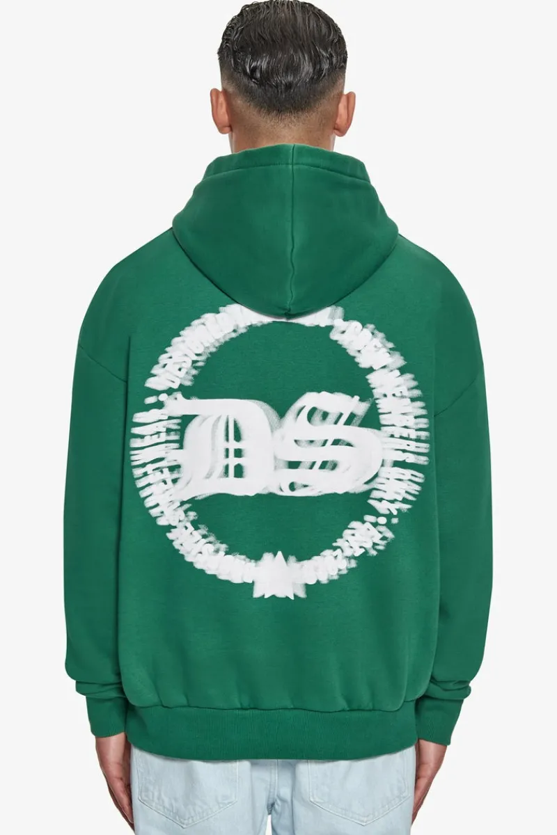 Hoodie<Dropsize Heavy Oversize Blurred Logo Hoodie Washed Green