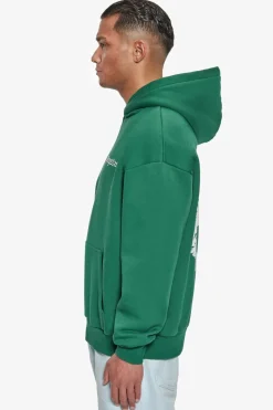 Hoodie<Dropsize Heavy Oversize Blurred Logo Hoodie Washed Green