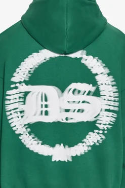 Hoodie<Dropsize Heavy Oversize Blurred Logo Hoodie Washed Green