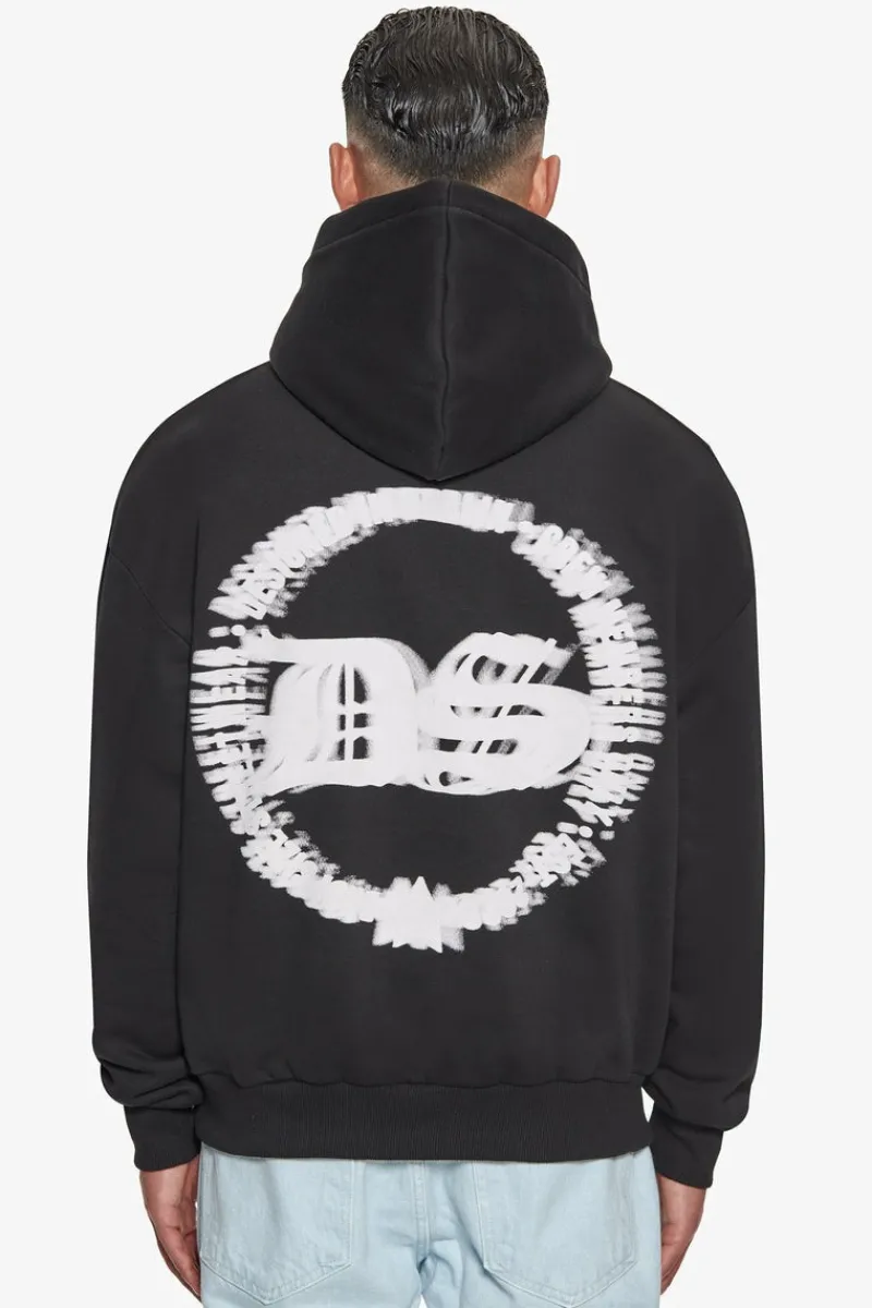 Hoodie<Dropsize Heavy Oversize Blurred Logo Hoodie Black