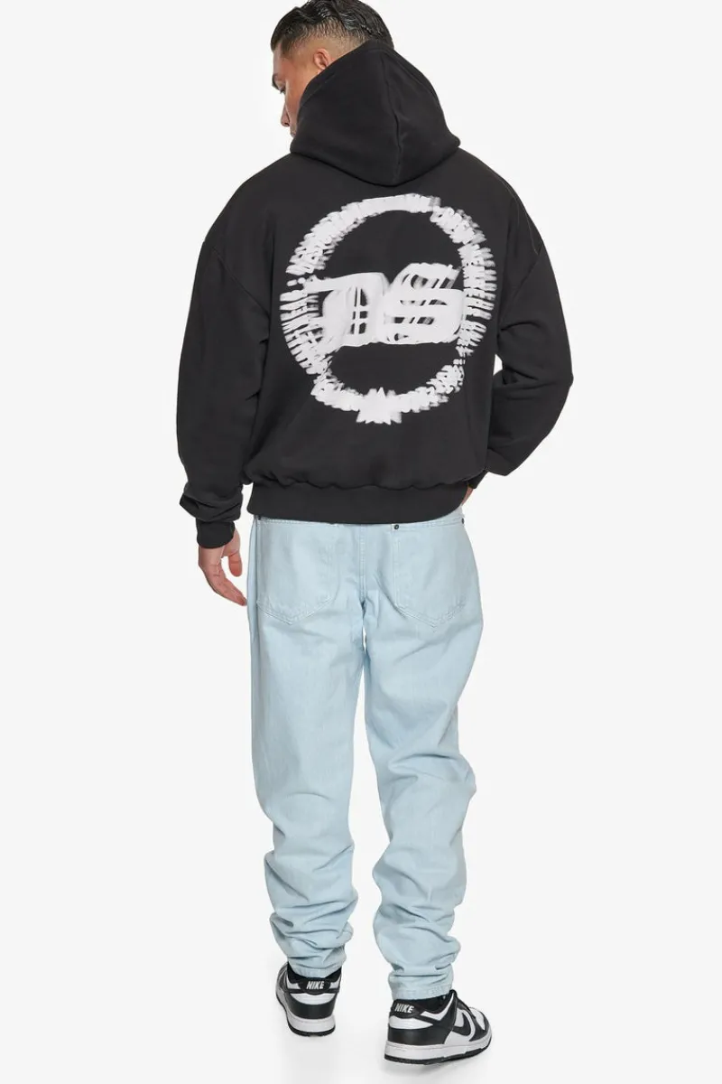 Hoodie<Dropsize Heavy Oversize Blurred Logo Hoodie Black
