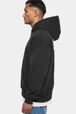 Hoodie<Dropsize Heavy Oversize ''Broken Dreams'' Hoodie Washed Black