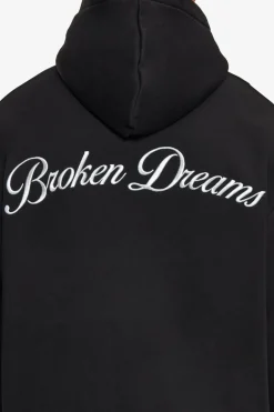 Hoodie<Dropsize Heavy Oversize Broken Dreams Backprint Hoodie Black