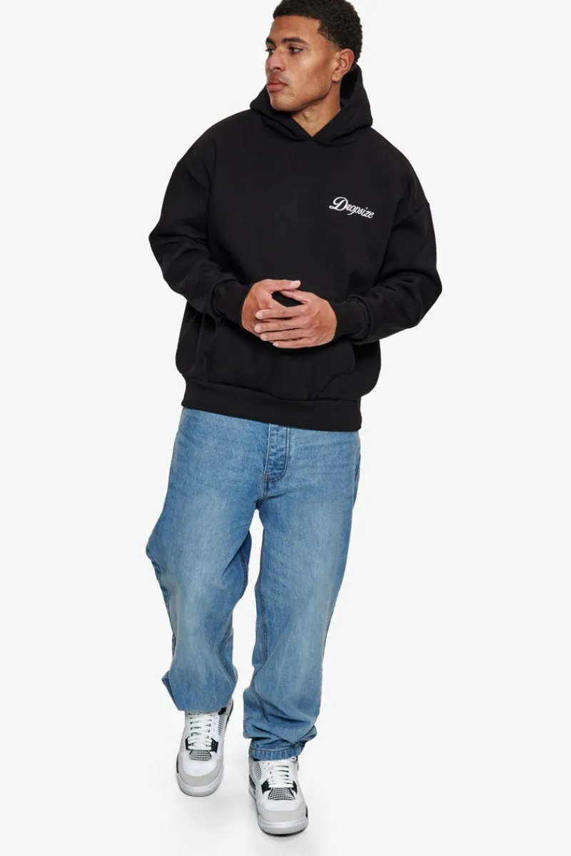 Hoodie<Dropsize Heavy Oversize Broken Dreams Backprint Hoodie Black