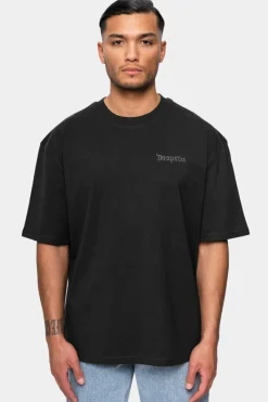 T-Shirt<Dropsize Heavy Oversize ''Broken Dreams'' T-Shirt Washed Black