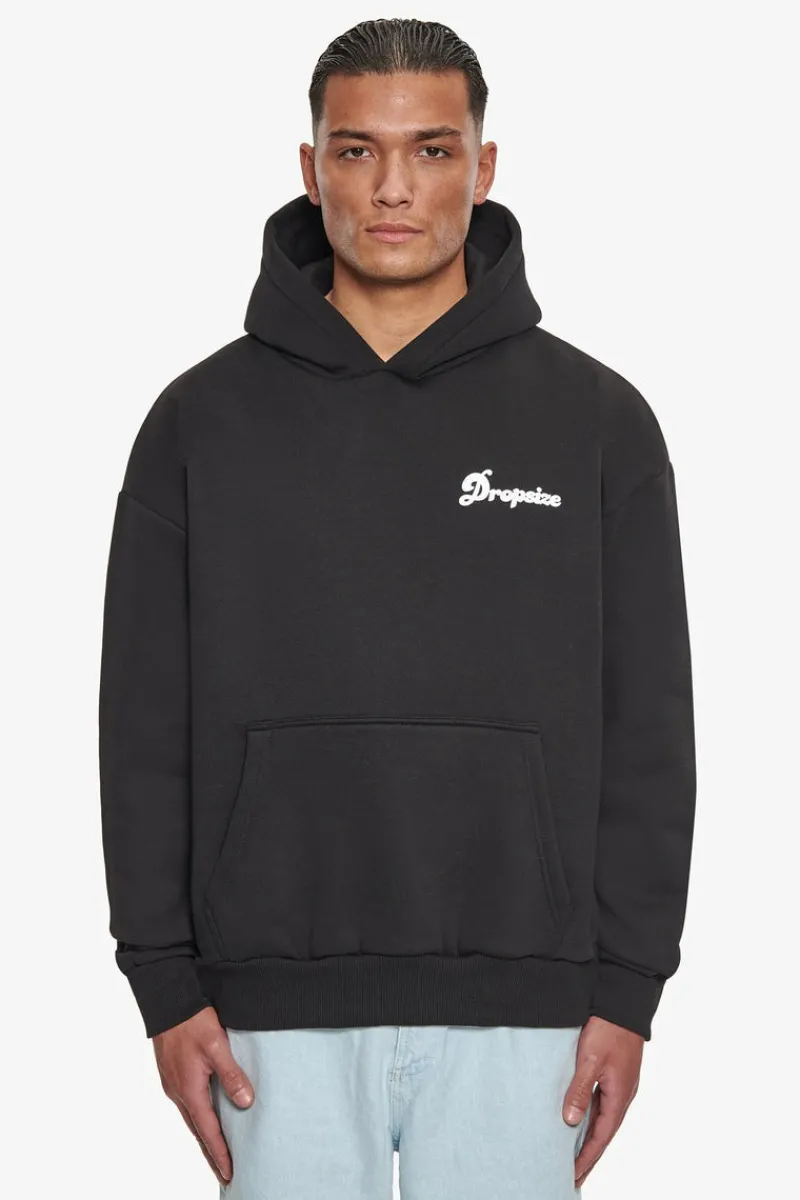 Hoodie<Dropsize Heavy Oversize Bubble Logo Hoodie Black