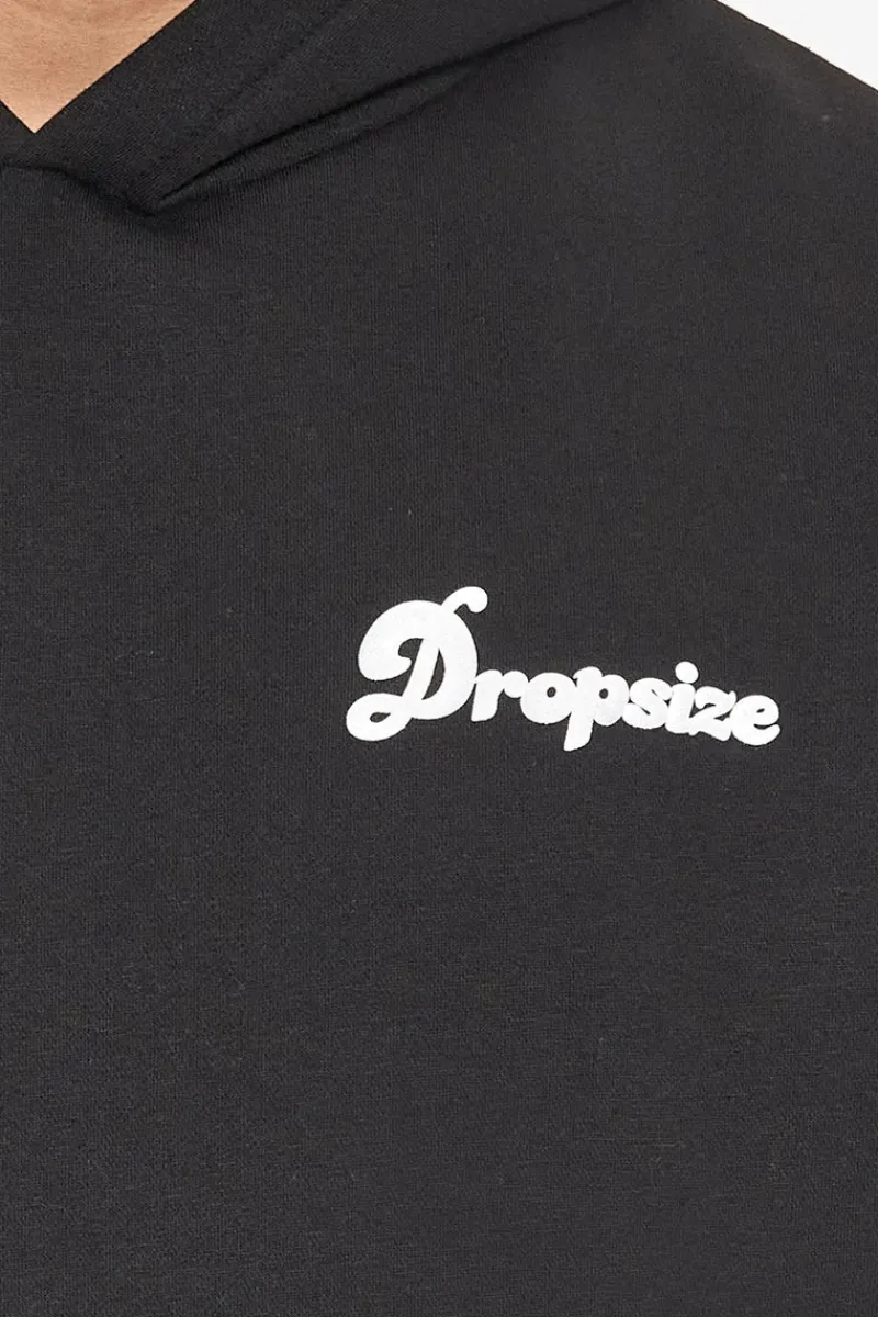 Hoodie<Dropsize Heavy Oversize Bubble Logo Hoodie Black