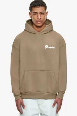 Hoodie<Dropsize Heavy Oversize Bubble Logo Hoodie Silver Mink