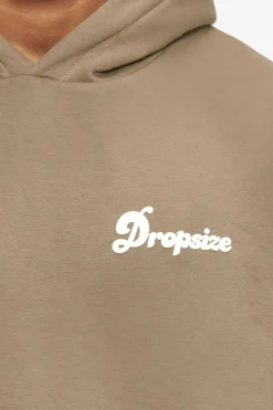 Hoodie<Dropsize Heavy Oversize Bubble Logo Hoodie Silver Mink