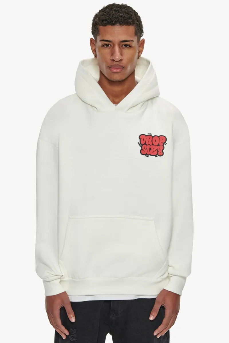 Hoodie<Dropsize Heavy Oversize Bubble Sketch Hoodie Cream White