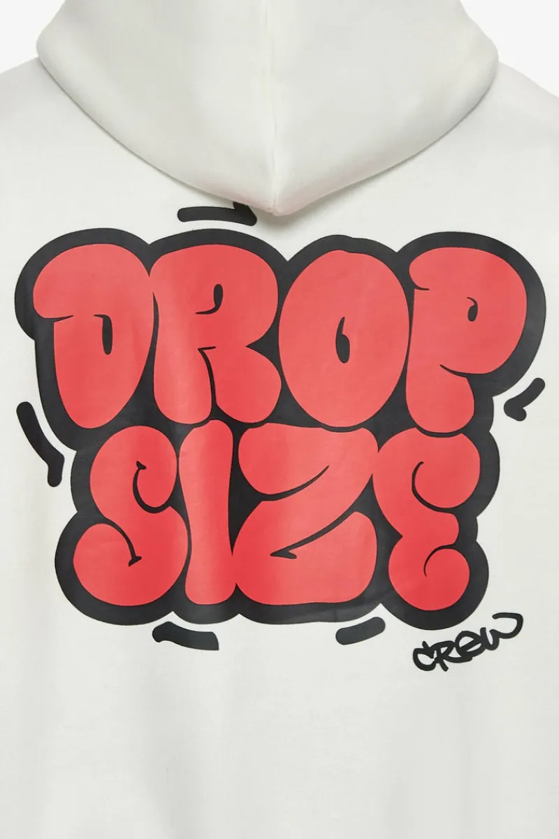 Hoodie<Dropsize Heavy Oversize Bubble Sketch Hoodie Cream White