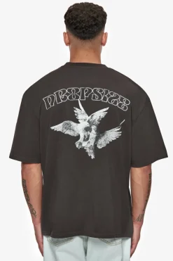 T-Shirt<Dropsize Heavy Oversize Caress Doves T-Shirt Washed Black