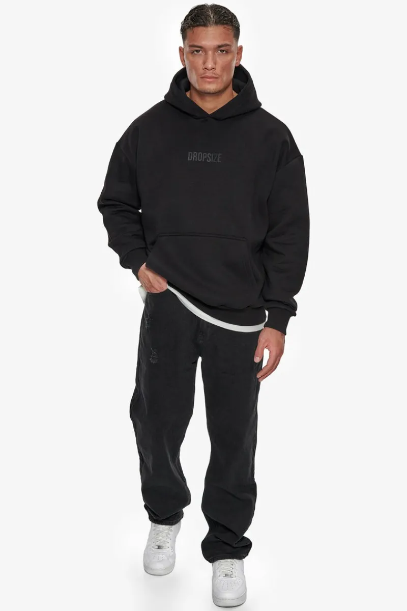 Hoodie<Dropsize Heavy Oversize Center Hd Hoodie Black