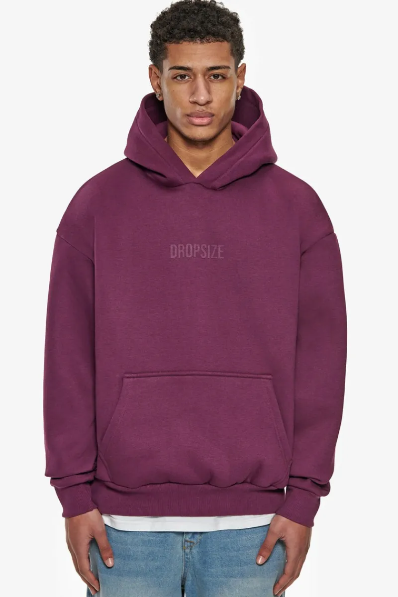 Hoodie<Dropsize Heavy Oversize Center Hd Hoodie Grape Wine