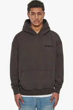 Hoodie<Dropsize Heavy Oversize Cherry Flowers Hoodie Washed Black