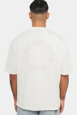 T-Shirt<Dropsize Heavy Oversize Circle Design T-Shirt Cream/ Coconut