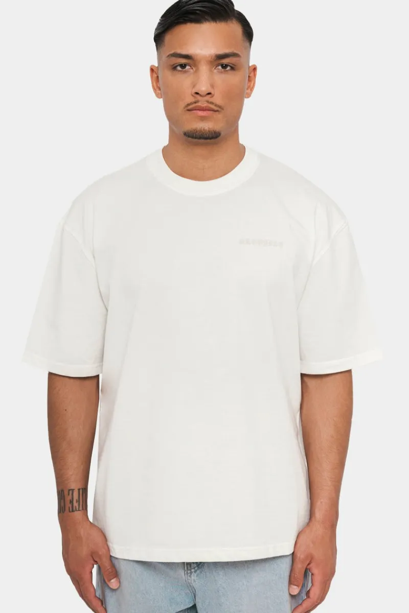 T-Shirt<Dropsize Heavy Oversize Circle Design T-Shirt Cream/ Coconut