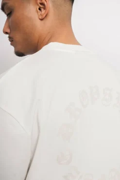 T-Shirt<Dropsize Heavy Oversize Circle Design T-Shirt Cream/ Coconut
