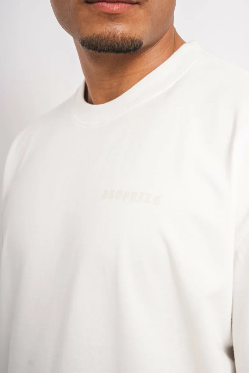 T-Shirt<Dropsize Heavy Oversize Circle Design T-Shirt Cream/ Coconut