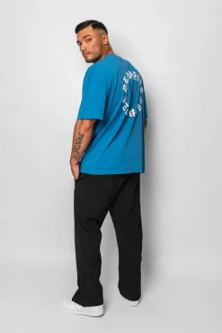 T-Shirt<Dropsize Heavy Oversize Circle Design T-Shirt Royal Blue