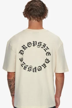 T-Shirt<Dropsize Heavy Oversize Circle Design T-Shirt Coconut Milk