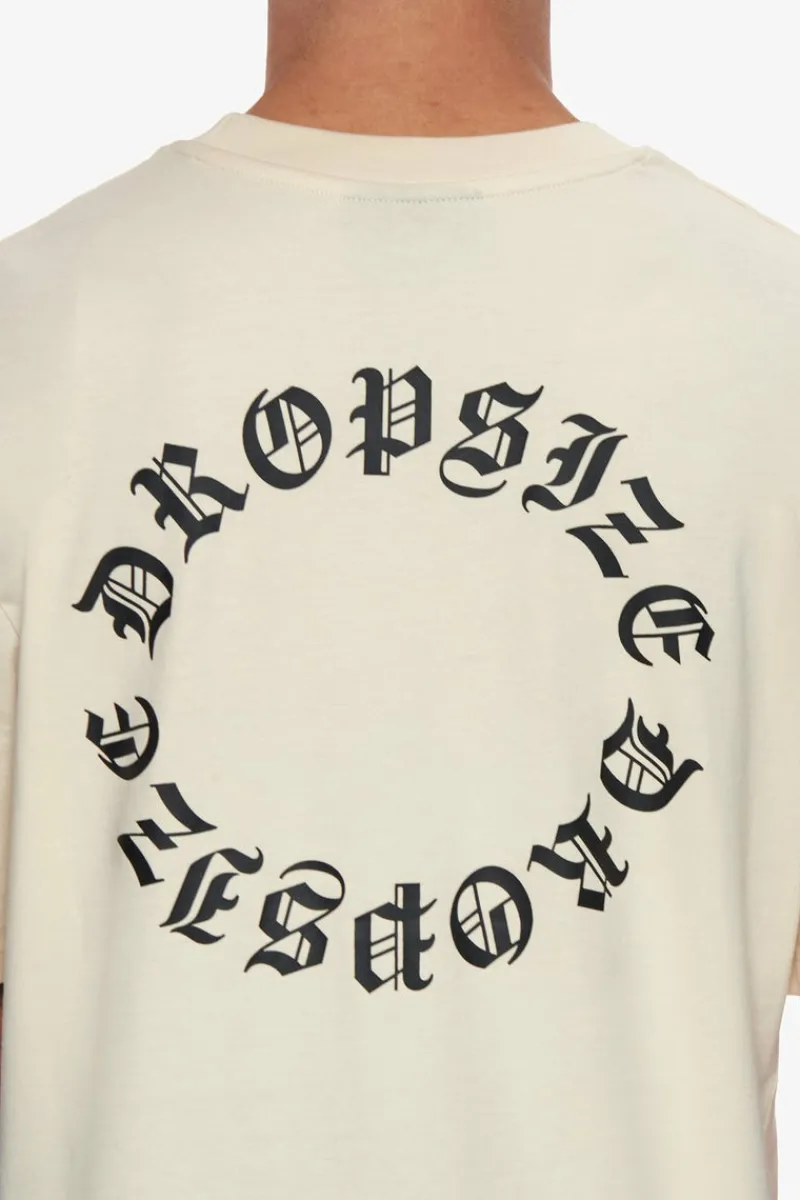 T-Shirt<Dropsize Heavy Oversize Circle Design T-Shirt Coconut Milk
