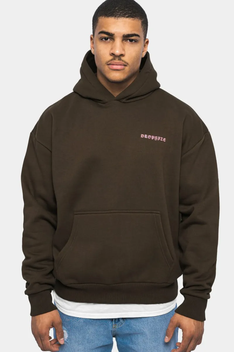 Hoodie<Dropsize Heavy Oversize Circle Hoodie Chocolate Brown