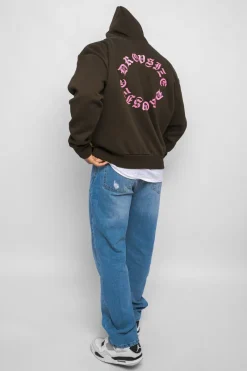 Hoodie<Dropsize Heavy Oversize Circle Hoodie Chocolate Brown