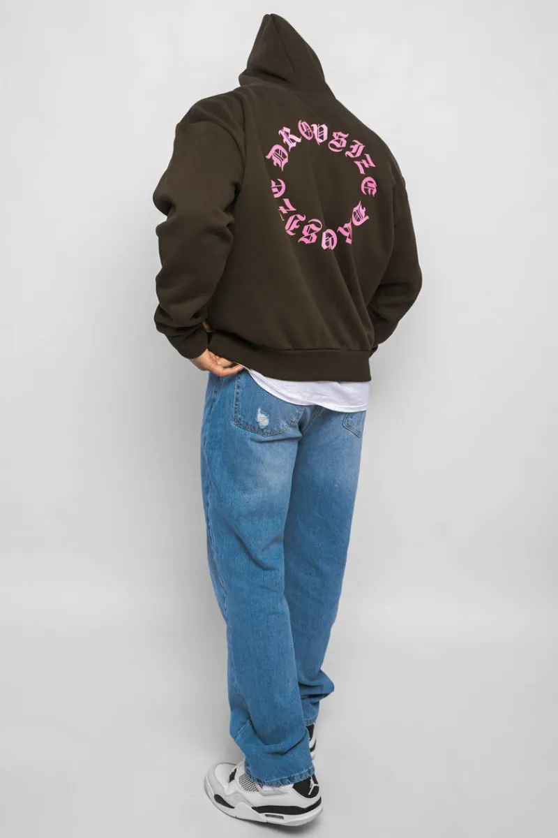 Hoodie<Dropsize Heavy Oversize Circle Hoodie Chocolate Brown