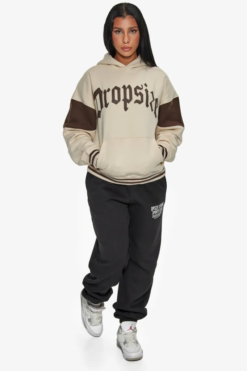 Frauen<Dropsize Heavy Oversize Colour Sleeve Hoodie Coconut Milk / Chocolate Brown