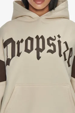 Frauen<Dropsize Heavy Oversize Colour Sleeve Hoodie Coconut Milk / Chocolate Brown