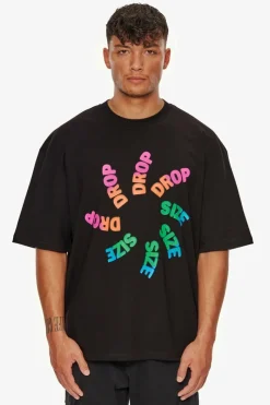 T-Shirt<Dropsize Heavy Oversize Colour Twist T-Shirt Black